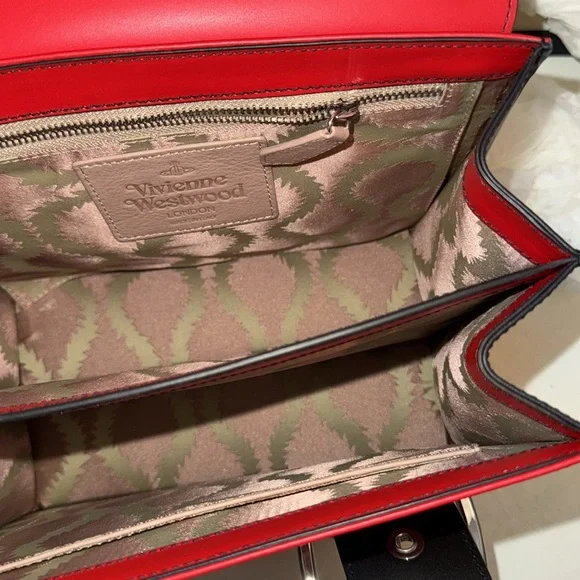 Vivienne Westwood NWT ALEX BAG LARGE BLUE-RED - Picture 10 of 15